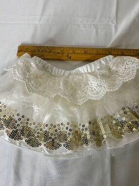Kardashian Kids Skirt Size 3M Layered Lace/Tulle Shimmery Baby Girl Metallic